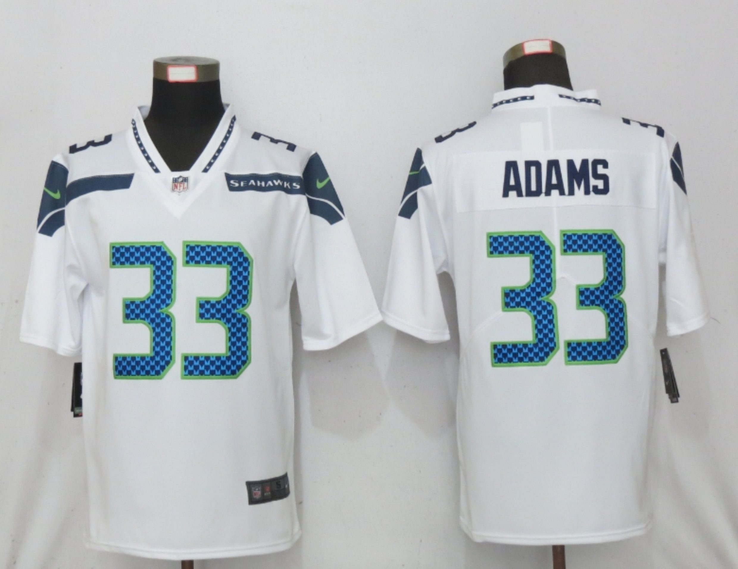 Men Seattle Seahawks #33 Adams White 2020 Vapor Untouchable Limited Player Nike NFL Jersey